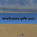 অলরাউন্ডারের ভূমিকা Quiz