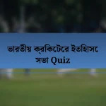 ভারতীয় ক্রিকেটের ইতিহাসে সভা Quiz